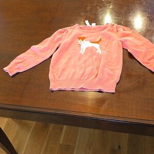 Janie and Jack pink dog sweater.